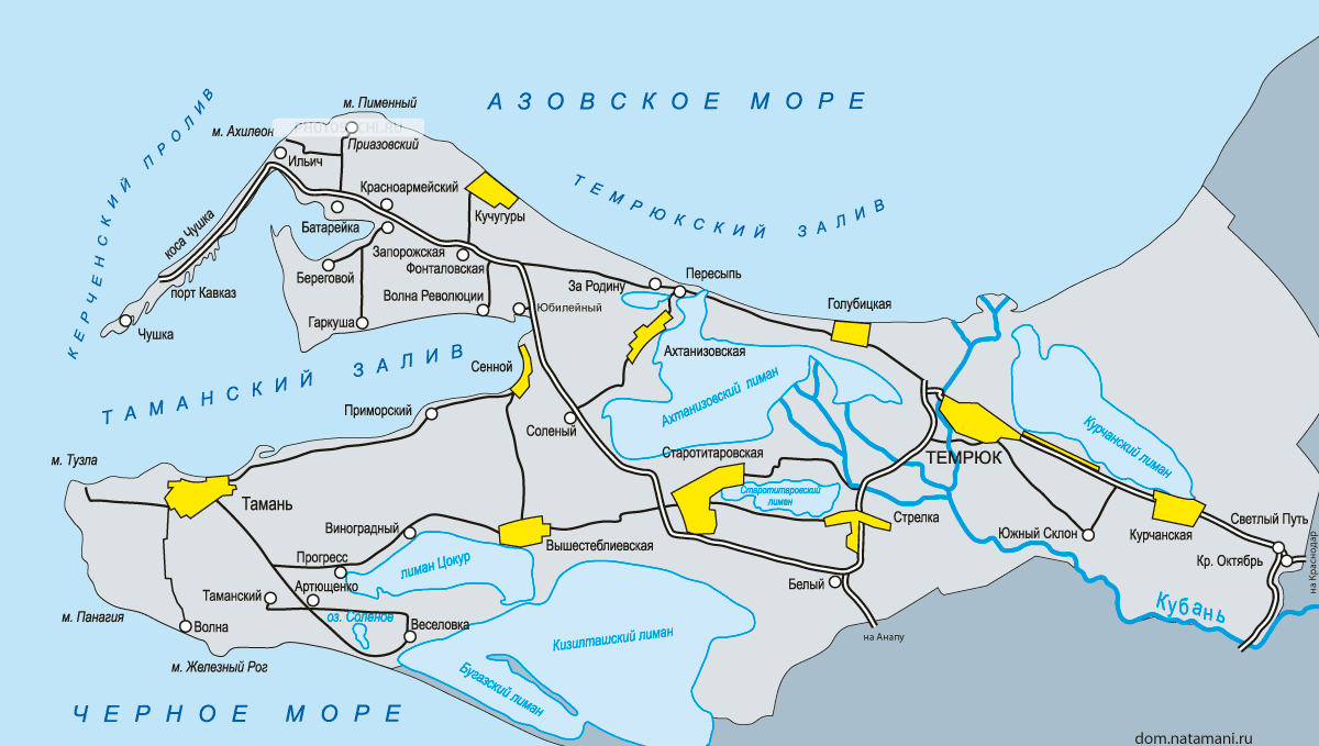 Карта сенной темрюкский район поселок